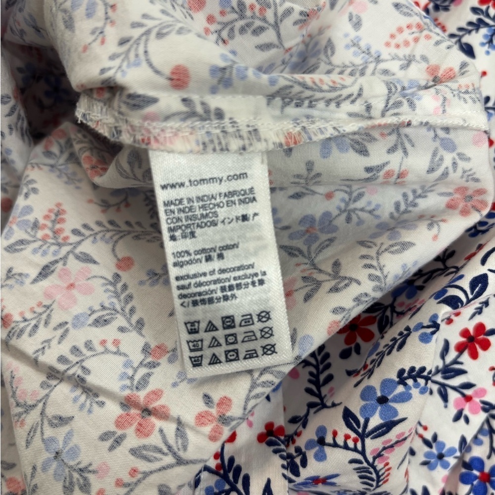 Tommy Hilfiger Girls Floral Button-Down Kids Dress - Picture 4 of 4
